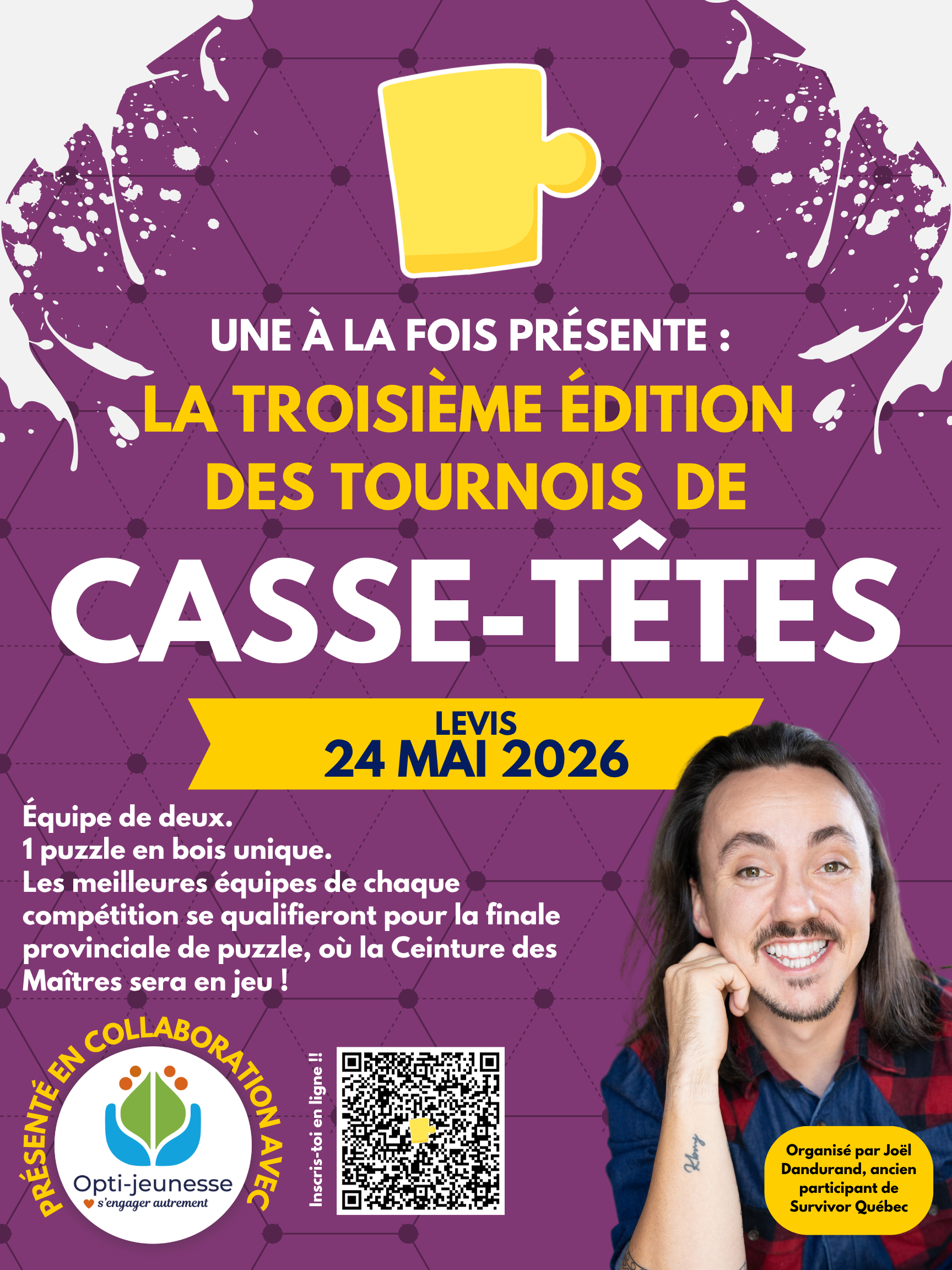 Tournoi de Levis : 24 mai PM 14h
