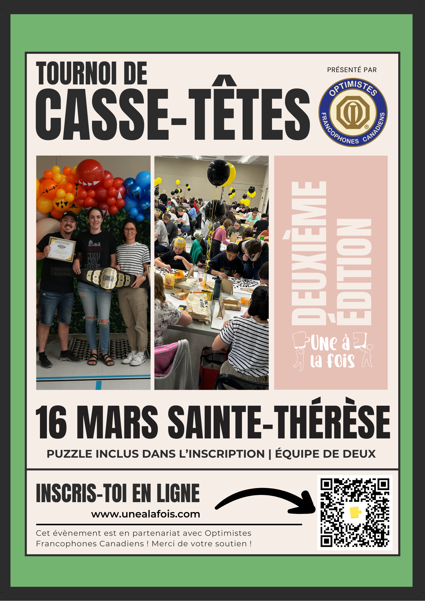 Tournois de casse-tête Saint-Thérèse