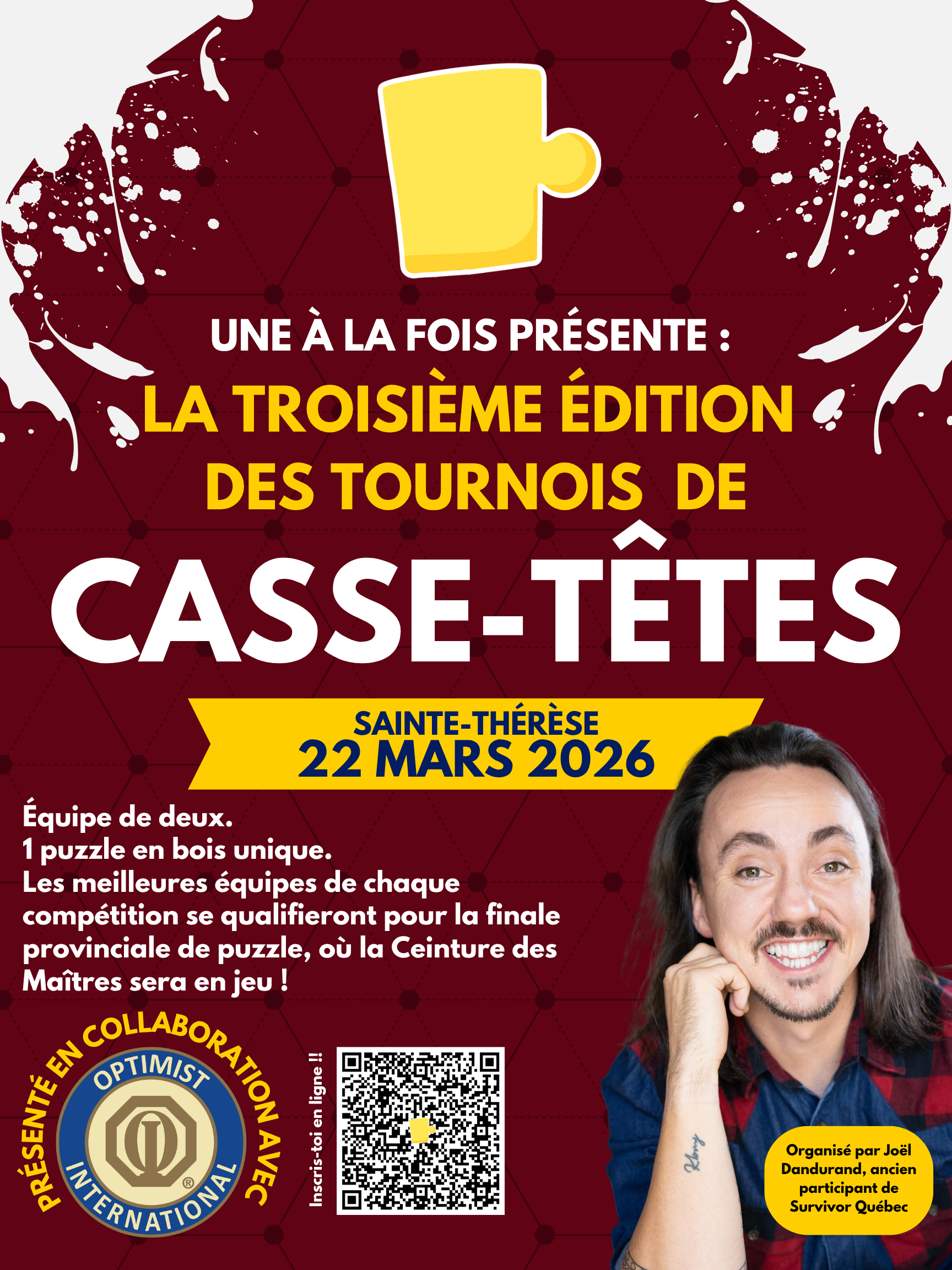 Tournoi de Sainte-Thérèse : 22 Mars PM 14h