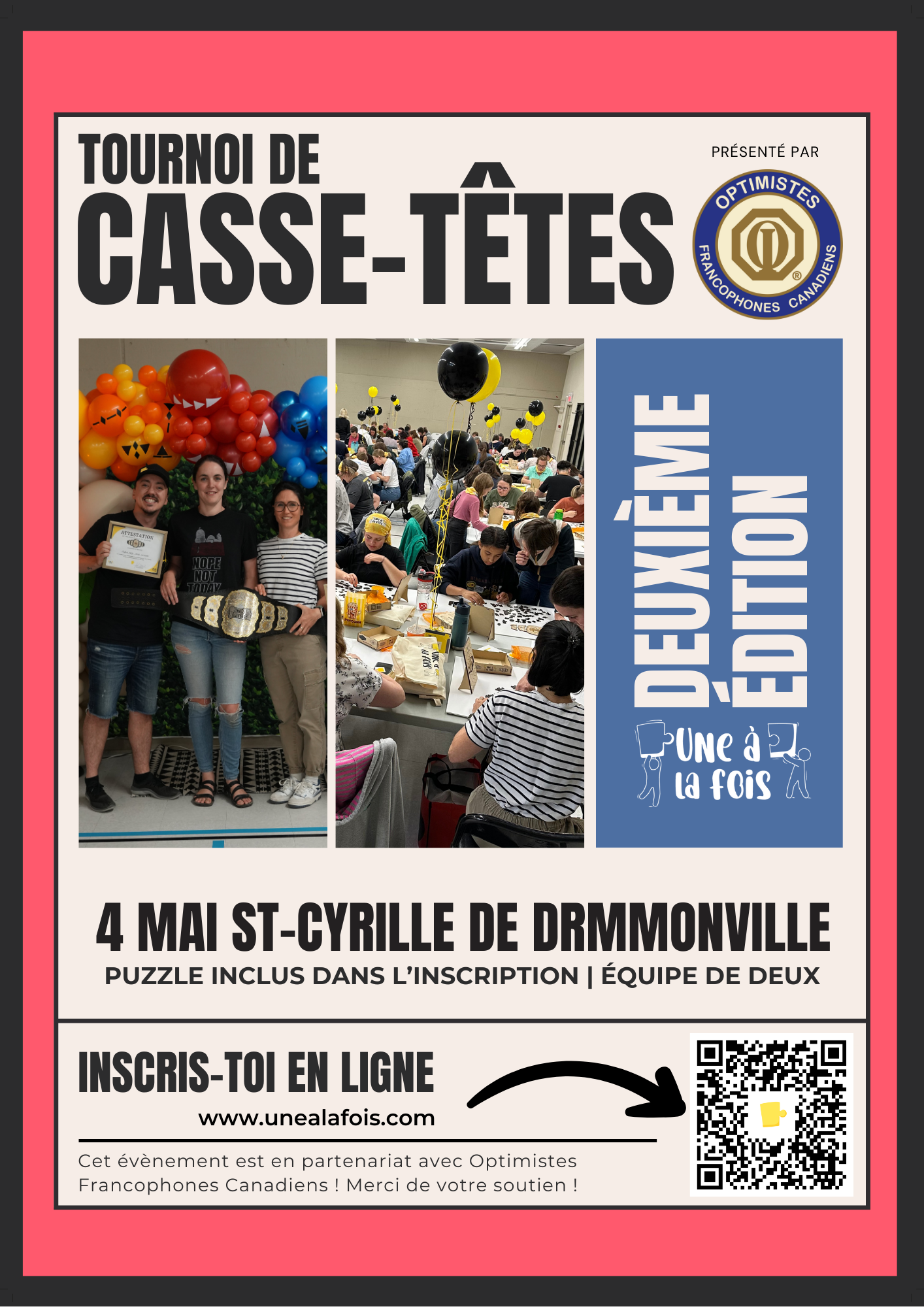 Tournois de casse-tête St-cyrille de Drummond 