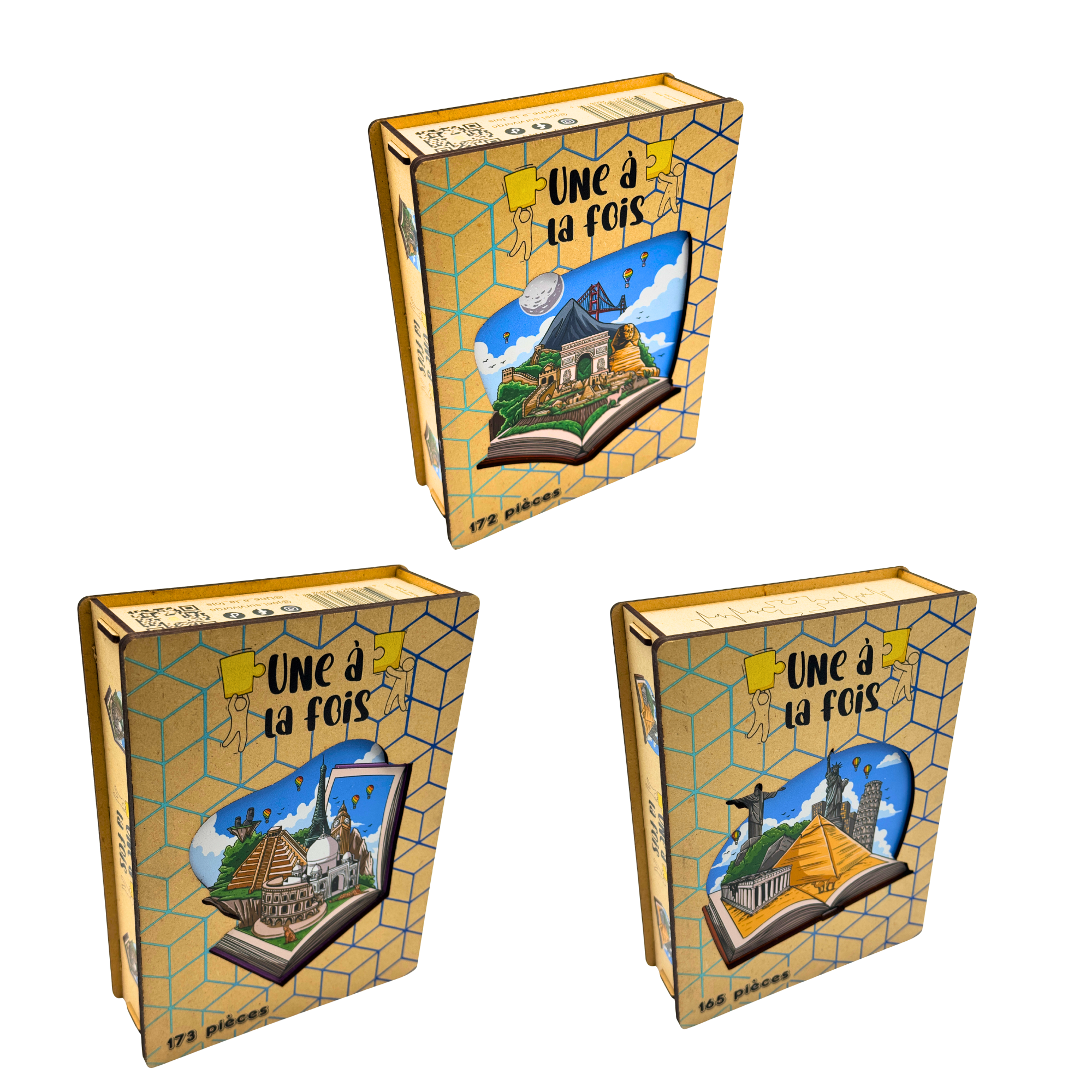 La Bibliothèque des merveilles – Lot de 3 puzzles